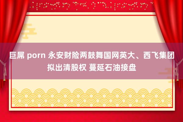 巨屌 porn 永安财险两鼓舞国网英大、西飞集团拟出清股权 蔓延石油接盘