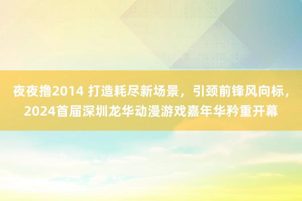 夜夜撸2014 打造耗尽新场景，引颈前锋风向标，2024首届深圳龙华动漫游戏嘉年华矜重开幕