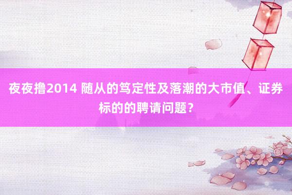 夜夜撸2014 随从的笃定性及落潮的大市值、证券标的的聘请问题？