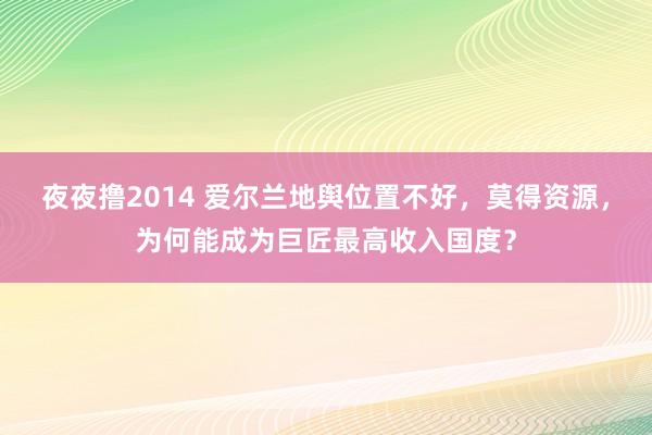 夜夜撸2014 爱尔兰地舆位置不好，莫得资源，为何能成为巨匠最高收入国度？