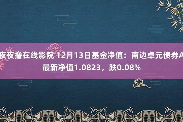夜夜撸在线影院 12月13日基金净值：南边卓元债券A最新净值1.0823，跌0.08%