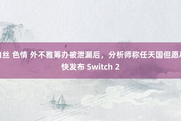 白丝 色情 外不雅筹办被泄漏后，分析师称任天国但愿尽快发布 Switch 2