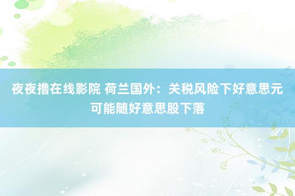 夜夜撸在线影院 荷兰国外：关税风险下好意思元可能随好意思股下落