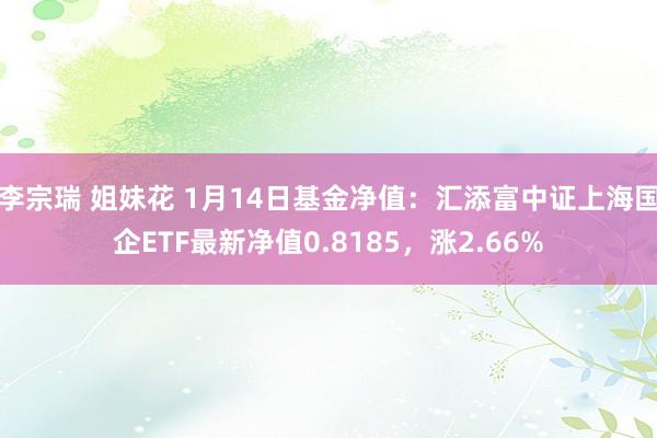 李宗瑞 姐妹花 1月14日基金净值：汇添富中证上海国企ETF最新净值0.8185，涨2.66%