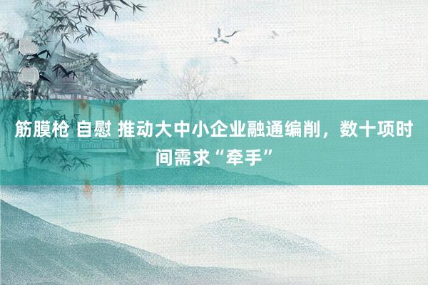 筋膜枪 自慰 推动大中小企业融通编削，数十项时间需求“牵手”