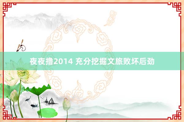 夜夜撸2014 充分挖掘文旅败坏后劲