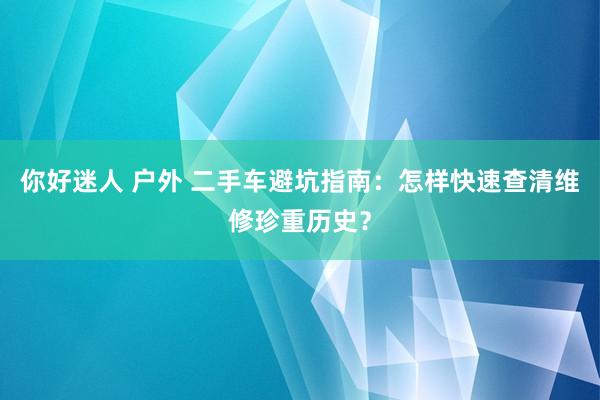 你好迷人 户外 二手车避坑指南：怎样快速查清维修珍重历史？
