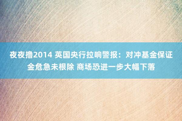 夜夜撸2014 英国央行拉响警报：对冲基金保证金危急未根除 商场恐进一步大幅下落